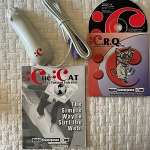 CueCat-USB Barcode Scanner C.R.C.-DigitalConvergence.com-New-Never Used. ©️2000